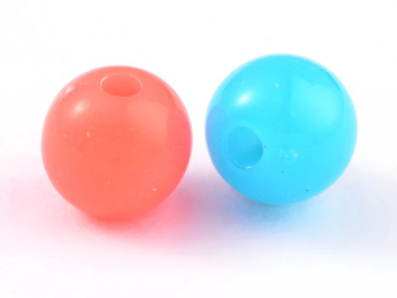 100 perles en plastique rondes 6 mm - couleurs fluo – Image 3