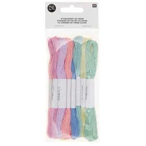 Lot de 10 Fils à broder – Set crème glacée