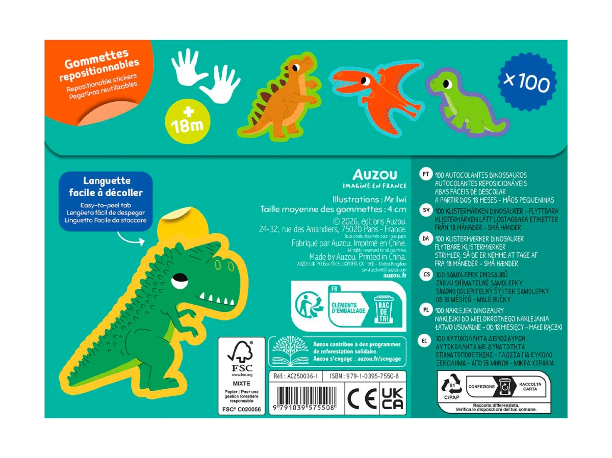 100 Gommettes - Dinosaures - Auzou – Image 5