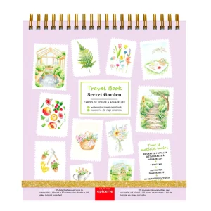 Travel Book - Carnet aquarelle - thème Secret Garden