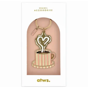 Porte-clés en émail - Coffee Reading - ATWS