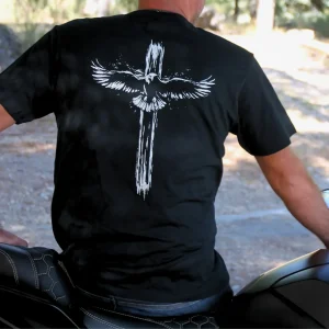 T-shirt aigle croix dos